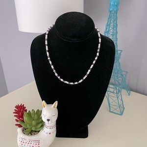 Pearl & Amethyst Handmade Necklace NWOT